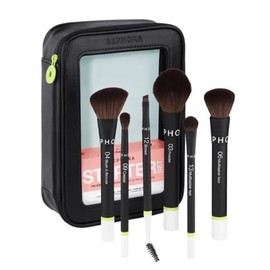 Sephora Favorites The Starter Brush Set - 3 Face Brushes - 3 Eye Brushes and 1 Makeup Bag