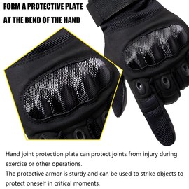 Adunsiaoto Men's Breathable Outdoor Gloves, Full Finger Touchscreen Motorcycle Fingerless Gloves, Motorcycle Gloves, Men's Touchscreen Gloves, Motorcycle Summer Gloves, Pack of 2