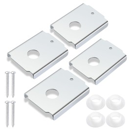 N7192 Bi-fold Door Repair Bracket, Bifold Closet Doors Repair Kit for 1-3/8 in Wood Doors Top or Bottom Mount Reinforces Pivot Holes (4 Pack)