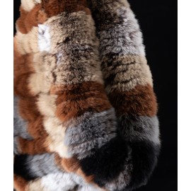 Real Fur Headband Women's Weather Rex Rabbit Fur Neck Loop Warmer Fluffy