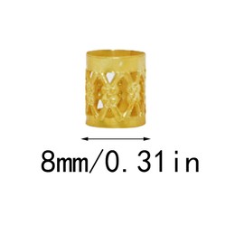 Aluminium Dread Lock, Pack of 60 Metal Cuffs Dreadlocks, Hair Accessories, Braiding Hair Jewellery, Dreadlocks Accessories (Gold Silver)