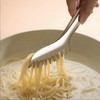 1 Piece Toothed Stainless Steel Spaghetti Tongs with Vacuum Handle,