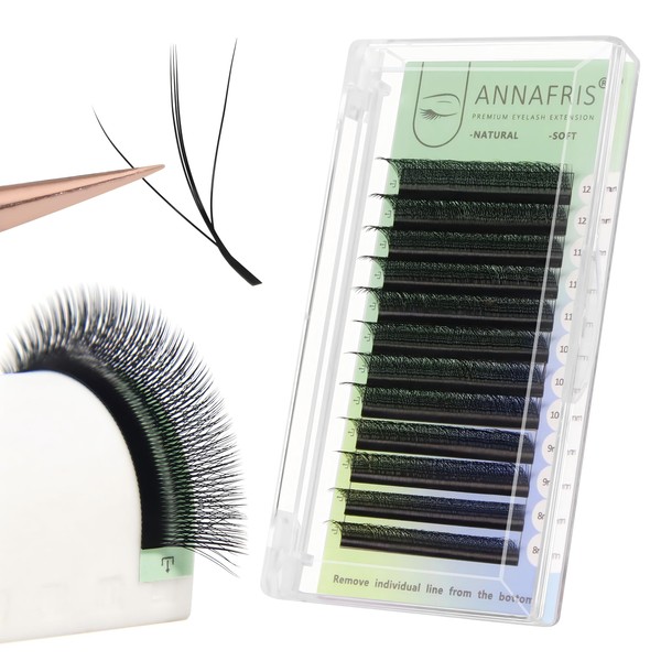 ANNAFRIS Eyelash Extension 3D W 0.07 D 8-12mm Mix Colorful