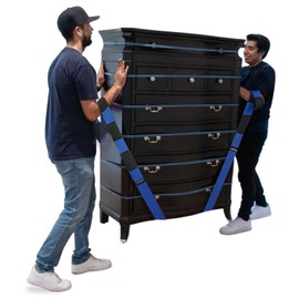 Moving Straps, 2-Person Lifting and Moving System with 12 Comfortable Thickened Sponge Pads, Lifting Straps for Moving Furniture, Appliances, Mattresses, Heavy Objects up to 800 lbs, Blue
