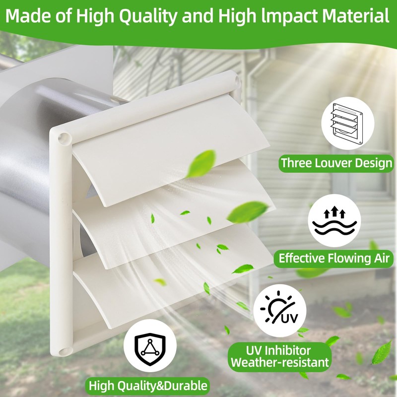 6" Dryer Vent Kit with Hose/Duct Connector/Wall Plate, Dryer Vent