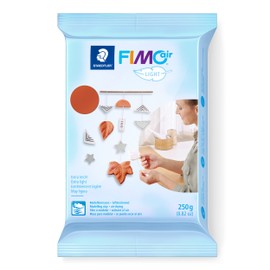 STAEDTLER Fimo Air Light Air-Drying Modelling Clay Extra Light Terracotta Ready to Use No Burning Process Required 250 g Pleasant Feel Does Not Stick 8131-76