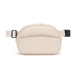 Vezluax Bum Bag Women's Shoulder Bag Stylish Crossbody Fanny Pack Women Hip Bag Waist Bag Vegan Leather Gifts for Women with Shoulder Strap, Beige, shoulder bag