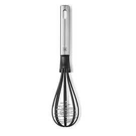 Starfrit Heritage Stainless Steel Whisk - Flexible Nylon Head - Integrated Rest- 3 Balloons for Higher Efficiency - Heat Resistant - Dishwasher Safe
