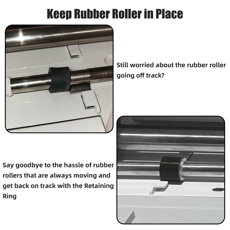 12-Pack Retaining Clip Rings Compatible with Cricut Maker Rubber Roller