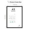A5 Black Frame Aluminum Metal Poster Frame with Plexiglass Front