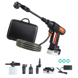 Portable Cordless 1200PSI Pressure Washer with Brushless Motor Dual Batteries 6 1 Nozzle Water Ho High Pressure CleanerPressure Washer Flow Rate: Standard Flow Rate