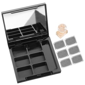 PACKOVE 1Set Empty Eyeshadow Case with Mirror Refillable Highlighter Blush Dispenser for Travel Compact Makeup Container for DIY Cosmetics Female present