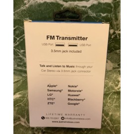 Just Wireless  Just Wireless FM Transmittr USB Car Charger- New ‼