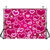 Heart Shape Backdrop Valentines Day Decoration 7x6ft Early 2000s Photography