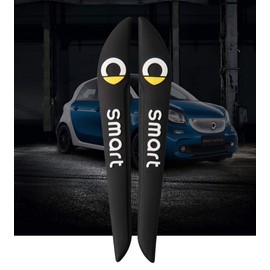 SHIFENG Car Door Anti Collision Protector Sticker For MB Smart 450 451 453 Fortwo Forfour Exterior Decoration Strips Trim Pack of 2 (Black)