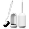 HAMITOR Toilet Bowl Brush Holder Set: 2 Pack Bathroom Deep