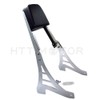 XKMT-Chrome Skull Backrest Sissy Bar With Leather Pad Compatible With