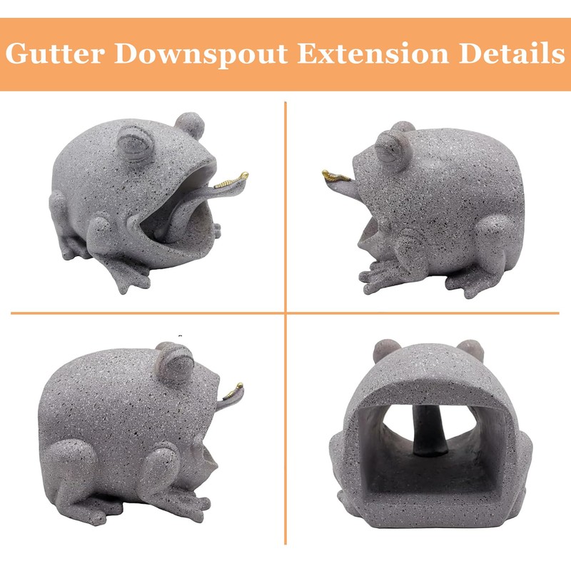 Teaeeno Frog Gutter Downspout Extension Decorative, Animal Gutter Extension Decor