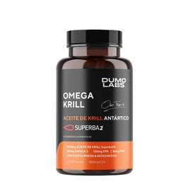 DUMO Aceite de Krill Antártico | Suplemento de Omega-3 de Krill Antártico | 60 Cápsulas 1000 mg de (EPA y DHA) con Fosfolípidos y Astaxantina | Fórmula Premium | Alta Pureza | 2 Meses de Uso