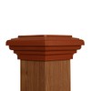 4x4 Post Cap (3.5") Cedar Newel Island Flat Top for