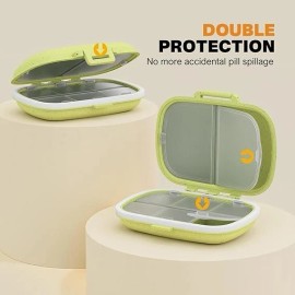 N/A Travel Pill Organizer 3 Pack – Pastillero de Viaje Portátil 8 Compartimentos