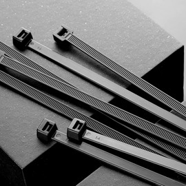 100 Pack Black Cable Ties 300mm x 6mm, 12" Heavy Duty Nylon Zip Ties, Self-Locking Tie Wraps for Home, Office, Garage, Workshop - Durable & Versatile