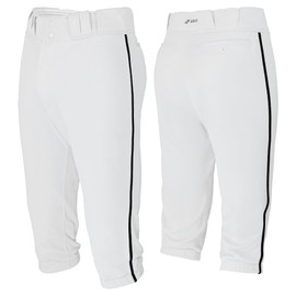 SSK Showcase Collection Adult Baseball Short Pants | Knicker Fit Solid & Piped (US, Alpha, Medium, Regular, Regular, White/Black)