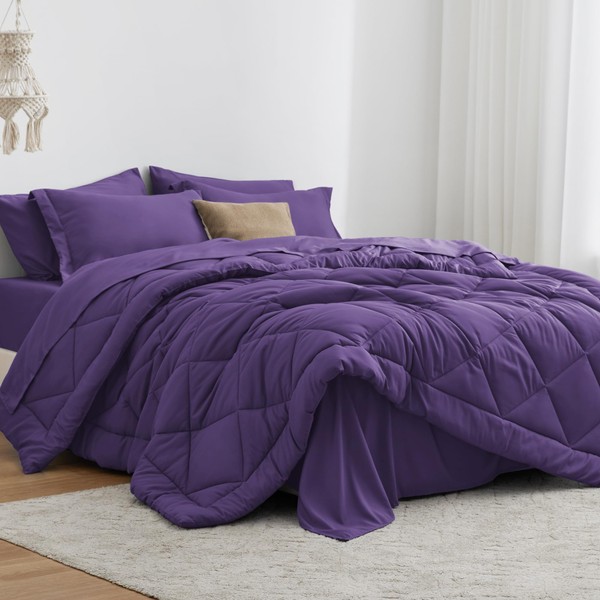 Love's cabin Love's cabin California King Comforter Set Purple, 7