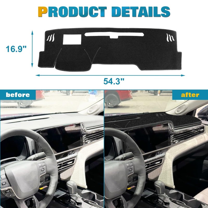 x xotic tech Center Console Dashboard Mat Compatible with Toyota