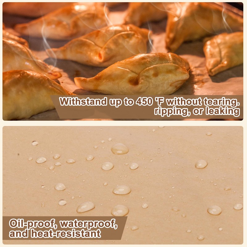 MEETOZ Parchment Paper Baking Sheets, 12 x 8 in, Precut