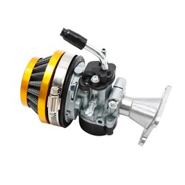 laffoonparts Racing Carburetor Replacement for 2 Stroke 49cc 50cc 60CC 66CC 70cc 80cc Engine scooter Motorized Bicycle Mini Pocket Bike Quad Chopper ATV With Air Filter Yellow