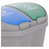 DecoHome Bote De Basura 2 Compartimentos Organicos Reciclables 50lts