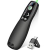 HELLCOOL Green USB C Presenter, 2.4 GHz Wireless PowerPoint Remote