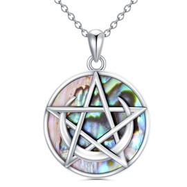 Seiyang Star of David Necklace Sterling Silver Messianic Jewish Pendant Necklace Menorah Necklace Protection Spiritual Jewelry Hanukkah Gifts for Women (Star of David)