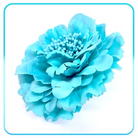 Hair Flower Clips Brooch Boutique Hair Accessories Bohemia Hairpins for Women Girls (Water Blue)