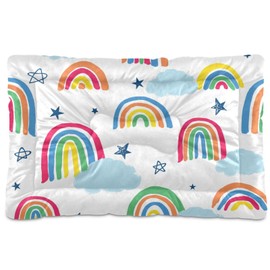 xigua Rainbow Pet Bed, Soft Anti-Slip Dog Cat Bed Pet Mattress for Small Medium Large Dogs and Cats, 24 x 18 Inch