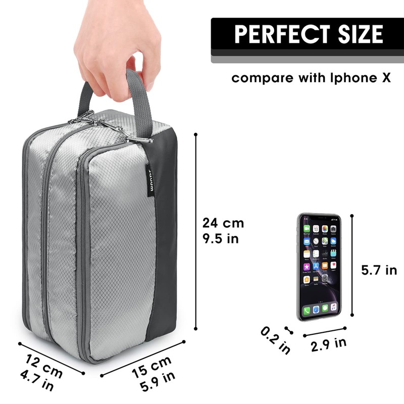 Small Nylon Toiletry Kit Bag, Lightweight Shaving Bag for Men