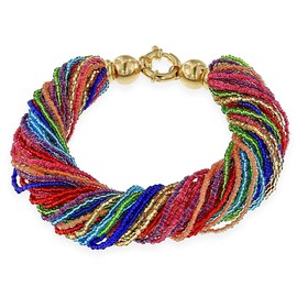 Venetiaurum - Mehrreihige Damenarmband aus Glas und 925er Silber - Schmuck “Made in Italy” zertifiziert