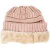 RJAY Winter Fleece Lined Soft Warm Cable Knitted Beanie Hat