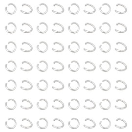 HOBBIESAY Pack of 1000 Silver Jump Rings 5 mm Open Jump Ring Made of Stainless Steel Unsoldered Ring Connectors Small Split Ring Jewellery Making Fittings for DIY Work