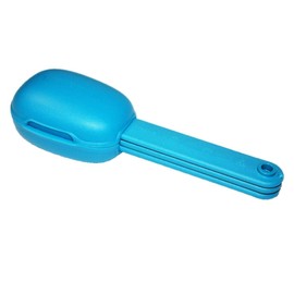 Tupperware Snap Together - Juego de cuchillos, tenedor y cuchara, estuche de viaje, color azul