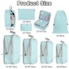 BEANPRECOY 9PCS Compression Packing Cubes for Travel - Waterproof Lightweight