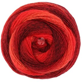 LANA GROSSA Gomitolo Versione Wick Yarn with Colour Gradient, Hand Knitting Yarn Made of 60% Virgin Wool and 40% Polyacrylic, 200 g Wool for Knitting and Crocheting, 700 m Yarn
