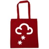 Hippowarehouse snow symbol Tote Shopping Gym Beach Bag 42cm x38cm,