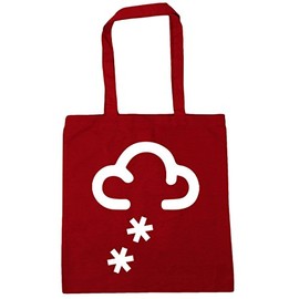 Hippowarehouse snow symbol Tote Shopping Gym Beach Bag 42cm x38cm, 10 litres