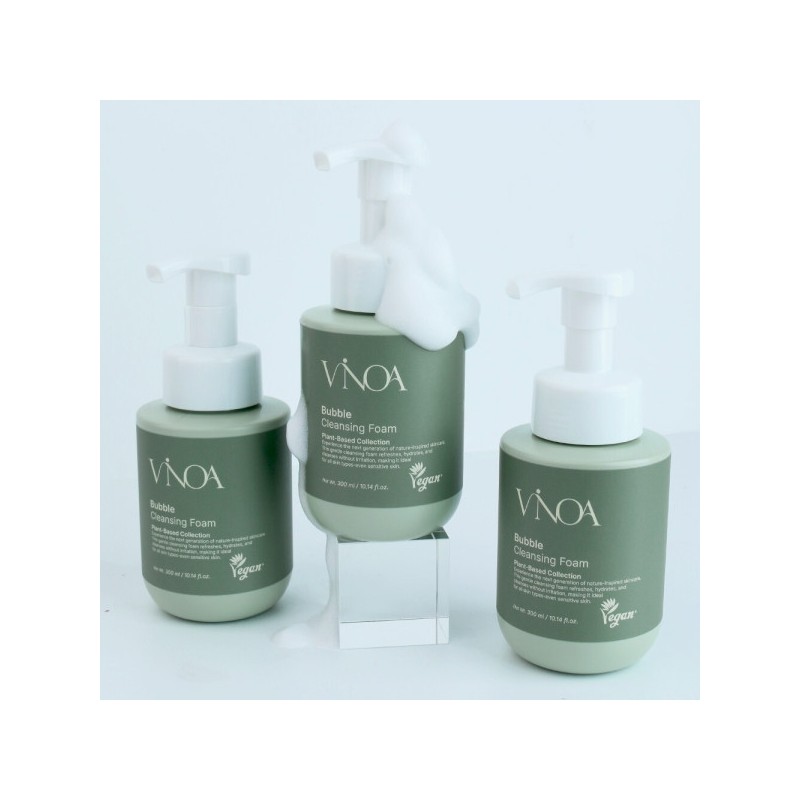 (2ea) Vinoa Bubble Vegan Cleansing Foam 300ml / Low-irritation foam
