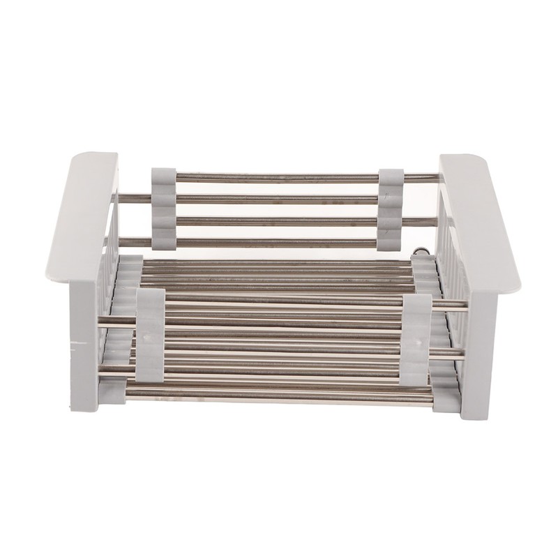 Expandable Sink Drainer Retractable Drain Rack Sink Organizer for Dishes