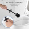 BGL Metal Toilet Brush Holder, Standing Black Toilet Brush, Square