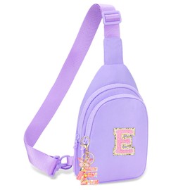 Initial Sling for Kids Girls 10-12 - Small Waist Belt Bag with Initial Letter Patch and Extender Strap for Women Teen Girl Friends Mini Bum Hip Travel Purse Crossbody Belt Bag E