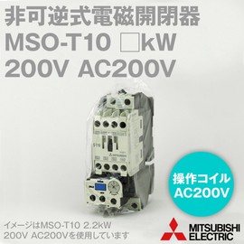 Mitsubishi Electric MSO-T10 0.75 kW 200 V AC 200 V 1a Non-reversible Electromagnetic Break Switch (Main Circuit Voltage 200V) (Operating Voltage AC200V) (Auxiliary Contact 1a) (Screw, DIN Rail Mount) NN
